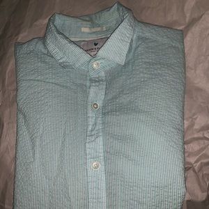 Denim & flower men’s slim fit button down size s